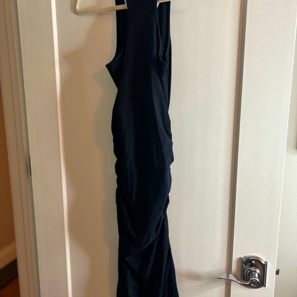 Black long cotton dress